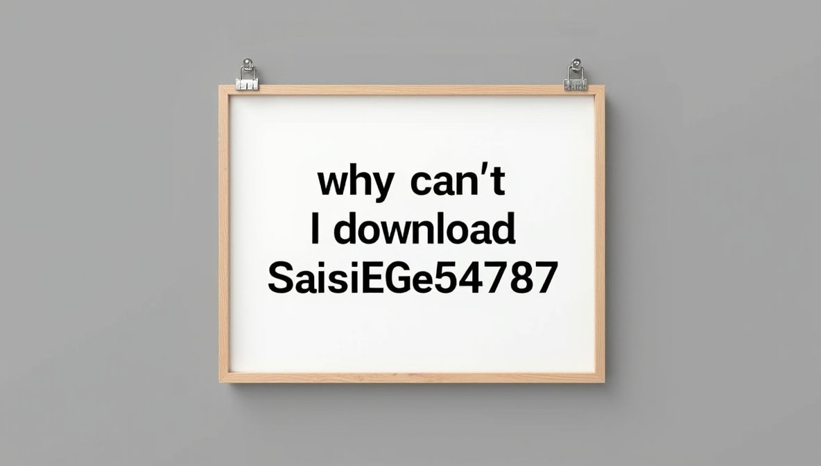 why can't i download saisiege5487